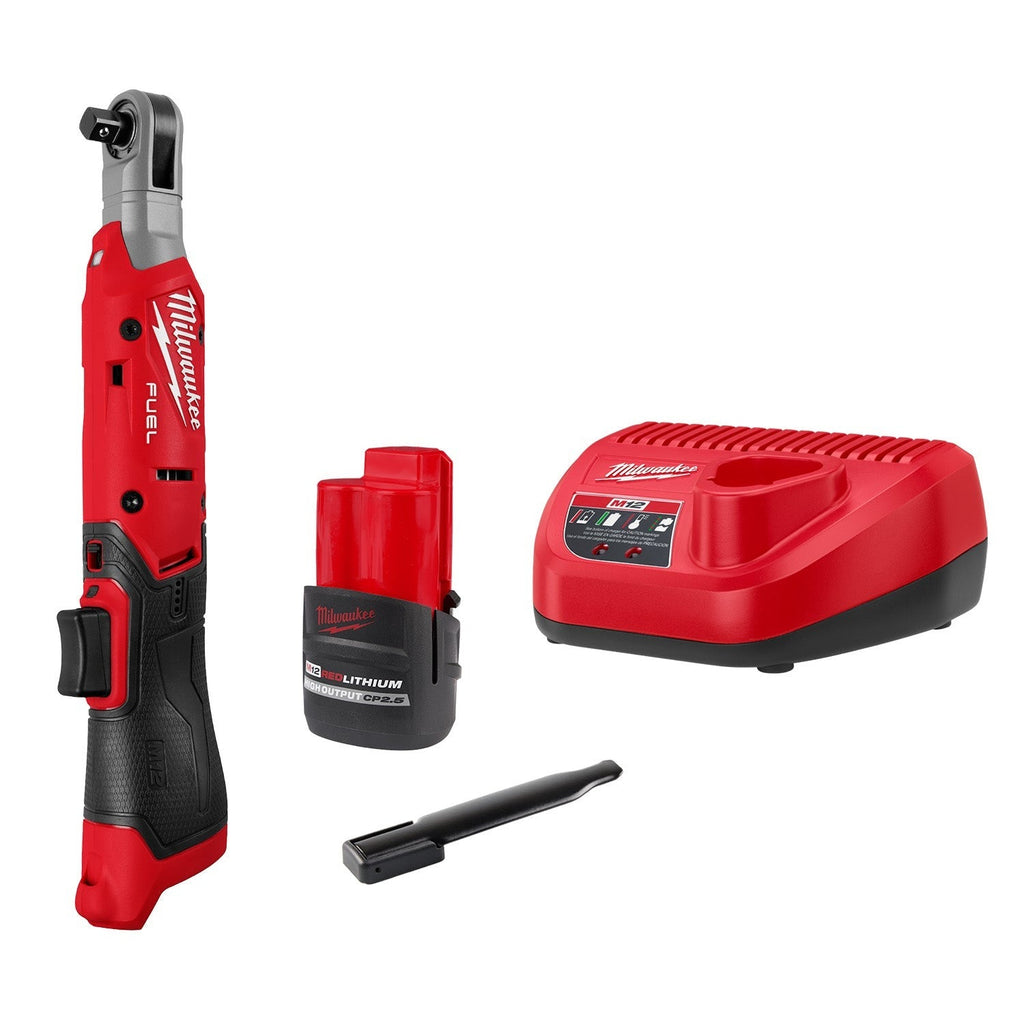 Milwaukee 3053-21 M12 FUEL Brushless 3/8-in. Ratchet 2.5Ah Kit