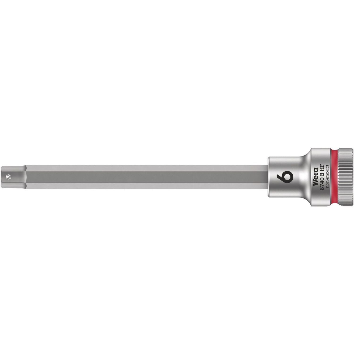 Wera 8740 B Hf Zyklop Bit Socket With Holding Function, 3/8-in. Drive, 6x107-mm.