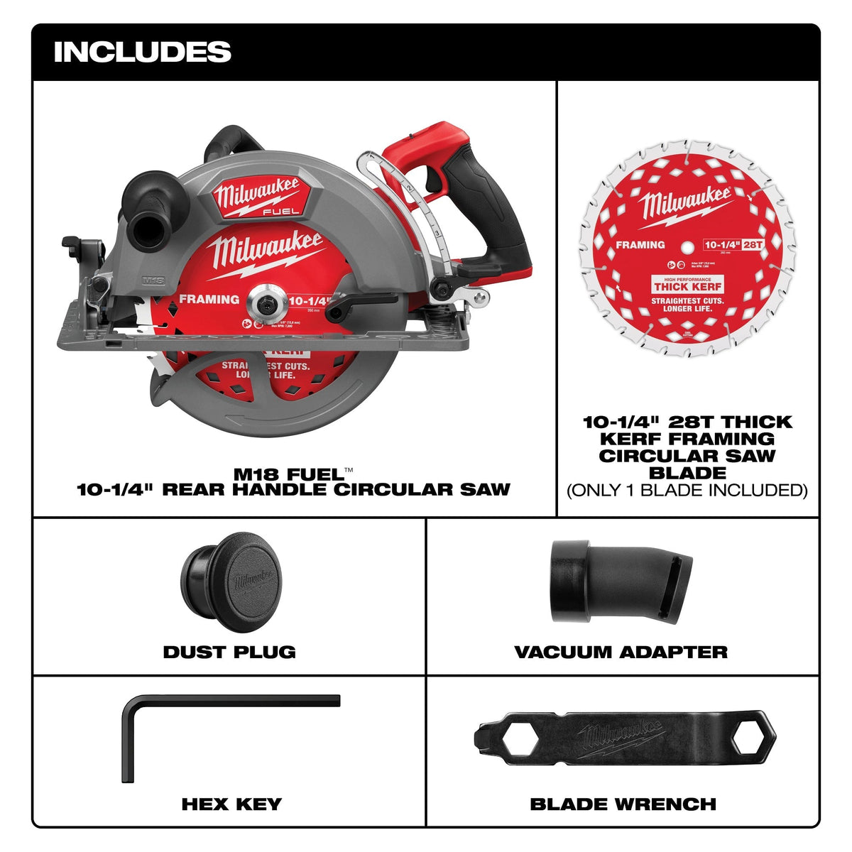 Milwaukee M18 FUEL 10-1/4-in. Rear Handle Circular Saw (3026-20)