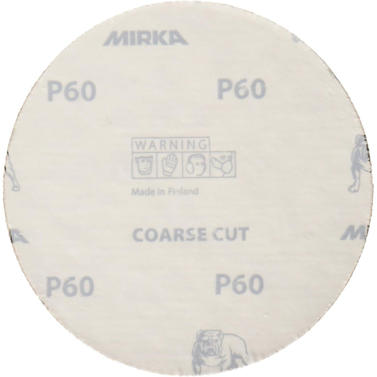 Mirka Coarse Cut 5-in. P60 PSA Sanding Disc for Lacquer, Filler, and Weld Sanding (40-332-060)