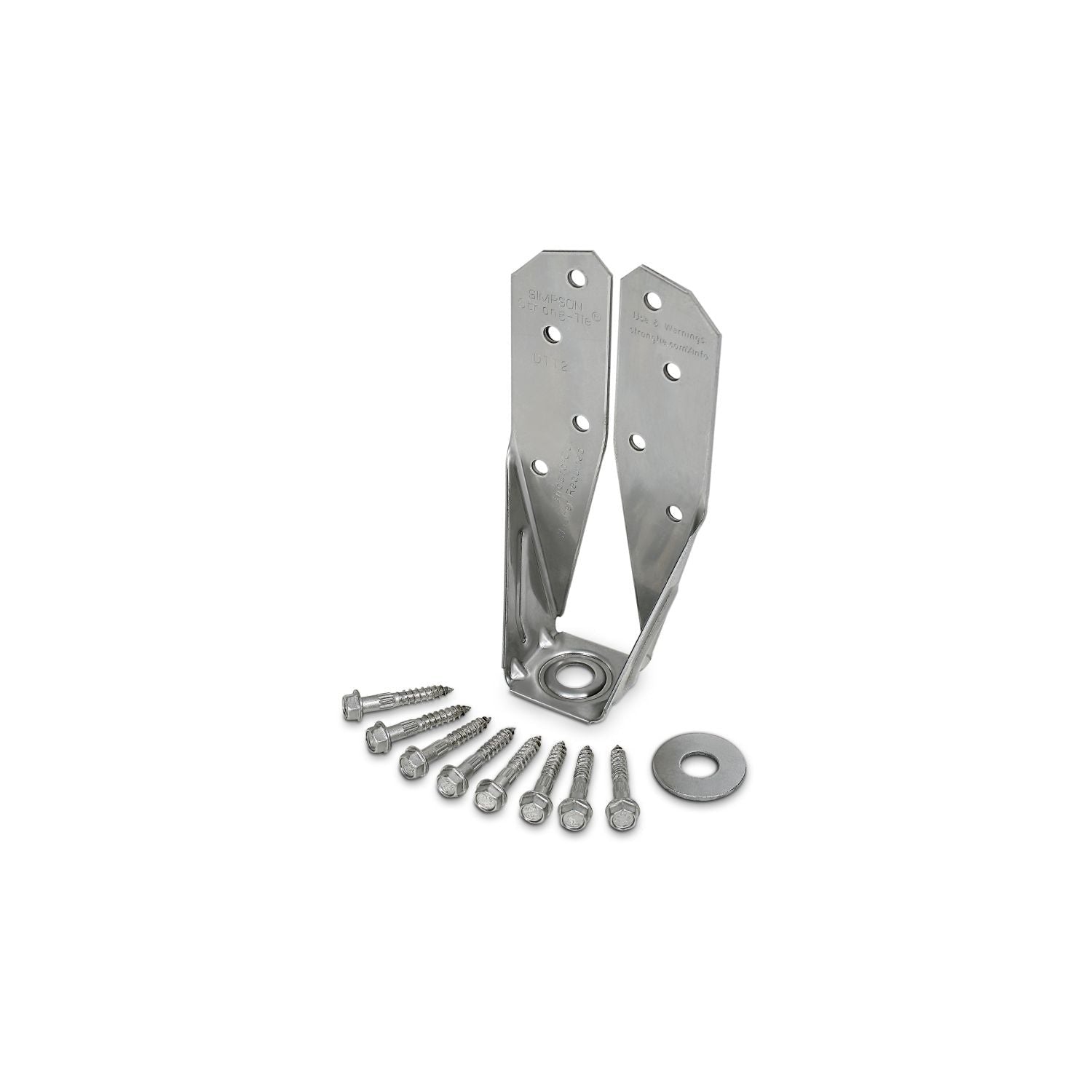 Simpson Strong-Tie DTT2SS-SDS2.5 DTT2SS Stainless-Steel Deck Tension Tie for 2x with 2-1/2-in. SDS Screws