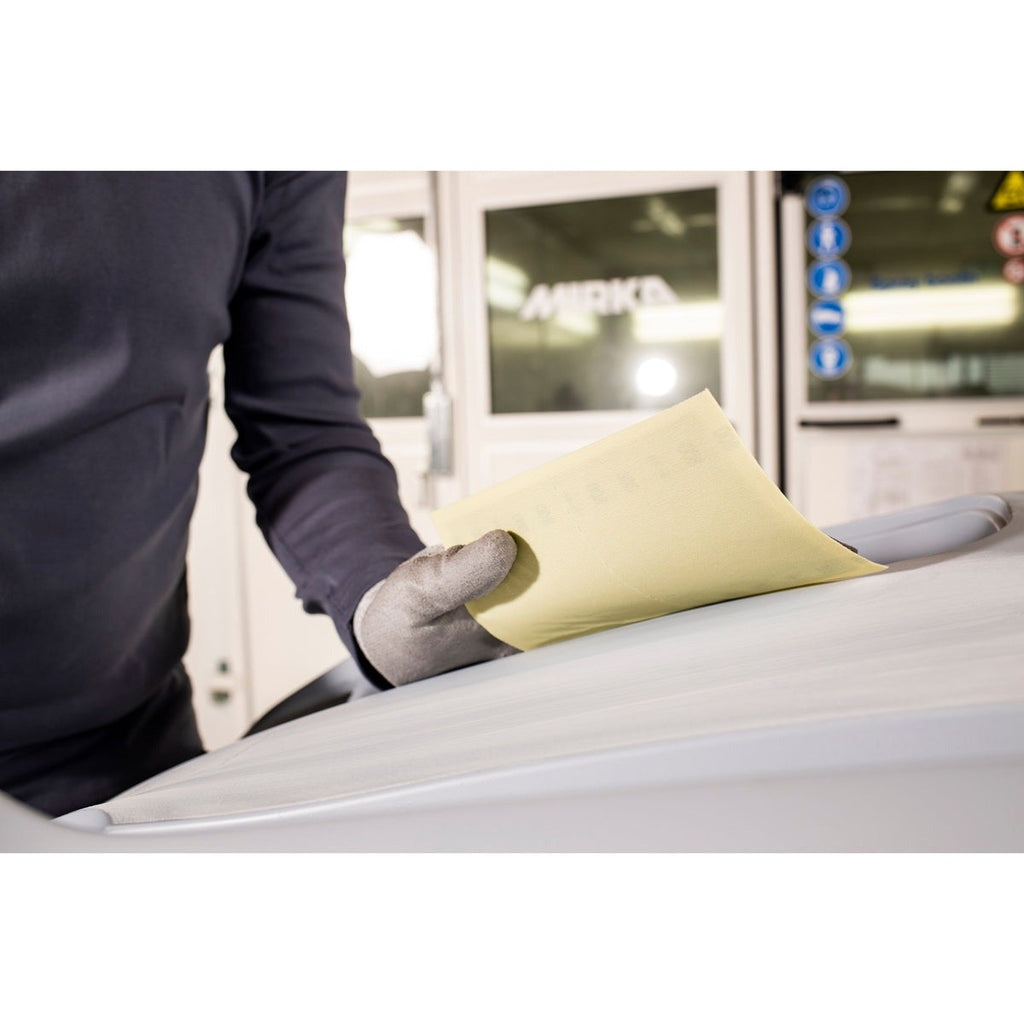 Mirka Novastar Flex 5.1-in. x 6.7-in. 400 Grit Hand Sanding Sheet with Grip Backing, Perforated (FX-191-400)