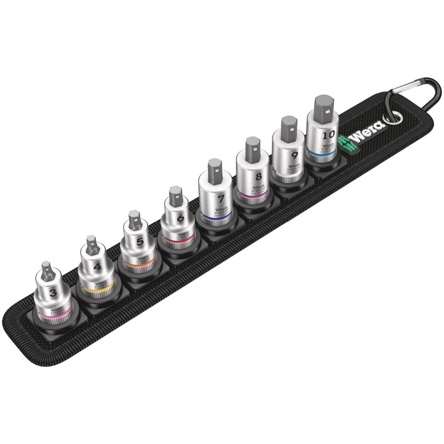 Wera Belt B 2 Zyklop In-Hex-Plus Bit Socket Set With Holding Function, 3/8-in. Drive, 8-Pieces