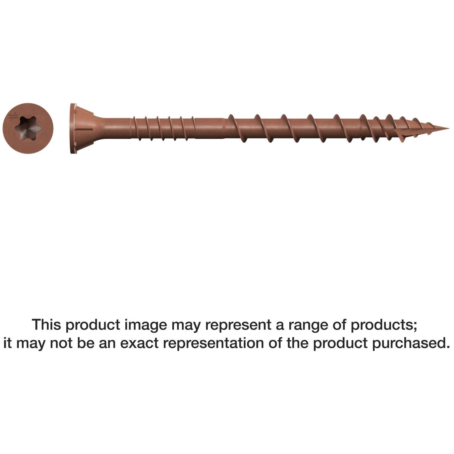 Simpson Strong-Tie DSVR212S Deck-Drive DSV WOOD Screw (Collated), #10 x 2-1/2-in. T25 6-Lobe, Red, 1000-Pack