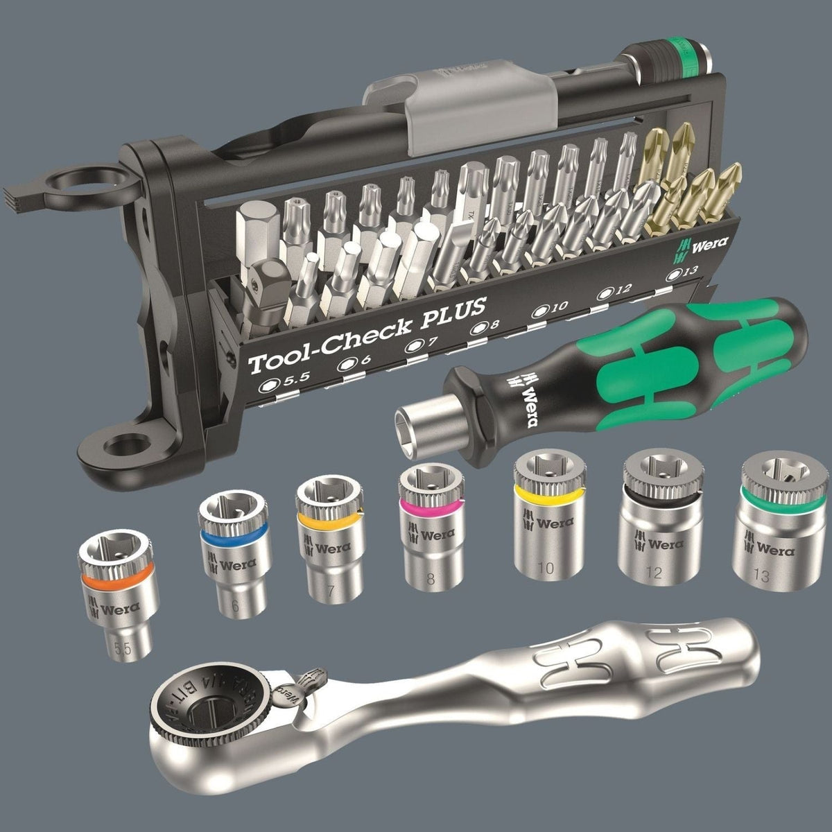 Wera 9750 Foam Insert Kraftform Kompakt And Tool-Check Plus Set 1, 57-Pieces
