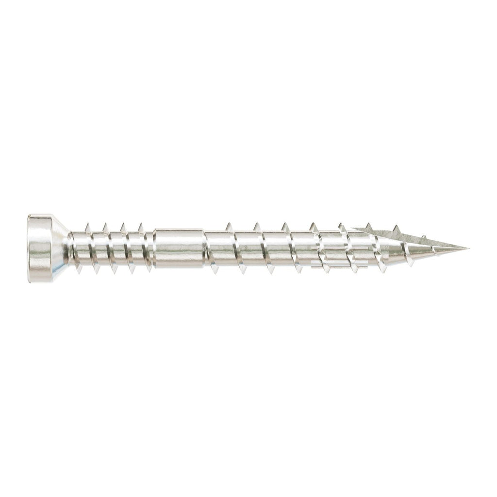 Simpson Strong-Tie FT07114T500 Finish Trim Screw, #7 x 1-1/4-in. T10, Trim-Head, Type 316, 500-Pack