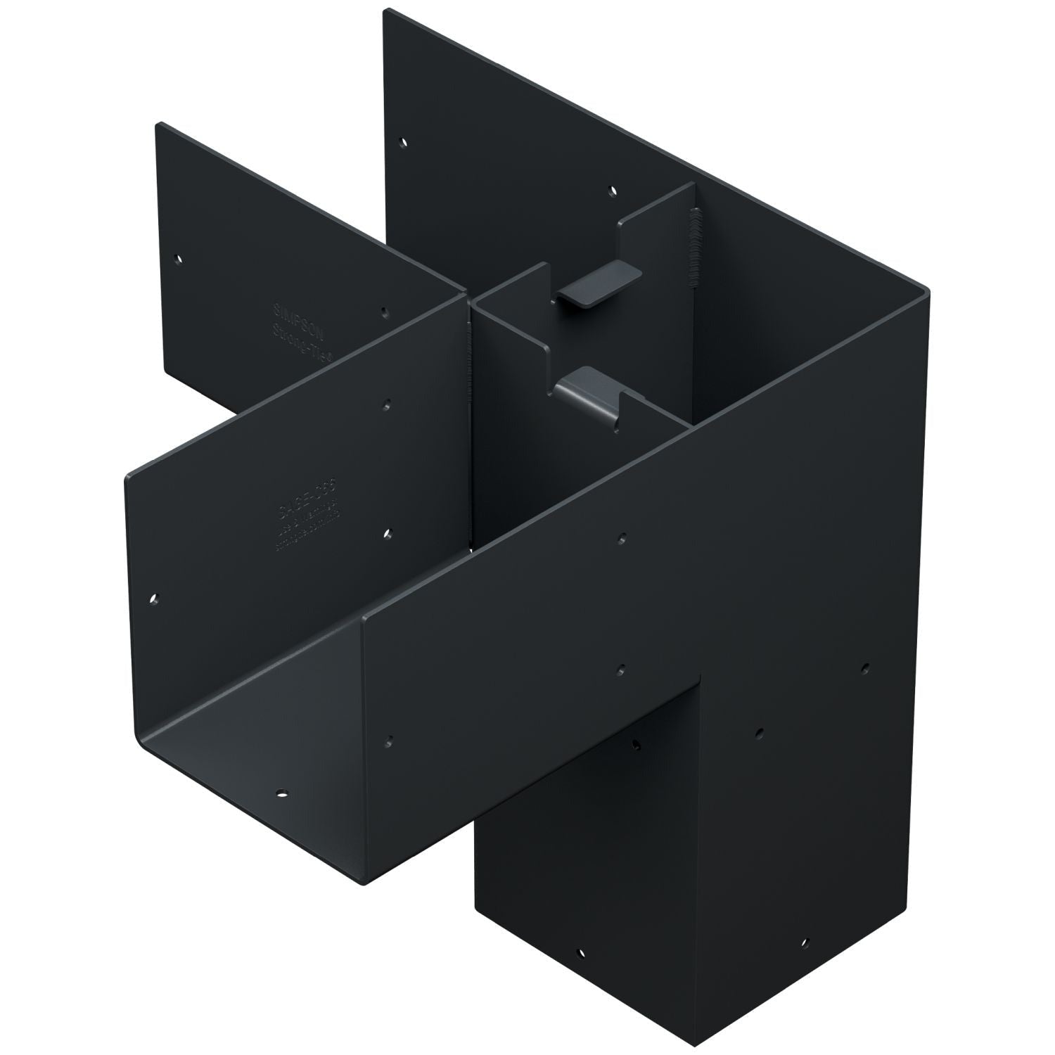 Simpson Strong-Tie SAGE-C66-KT2 Outdoor Accents Sage System Black Powder-Coated Corner Connector for 6x6 with Screws, 2-Pack