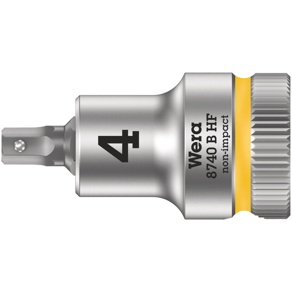 Wera 8740 B Hf Zyklop Bit Socket With Holding Function, 3/8-in. Drive, 4x35-mm.