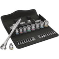 Wera 8100 SB 10 Zyklop Metal Ratchet Set With Push-Through Square, 3/8-in. Drive, Imperial, 29-Pieces