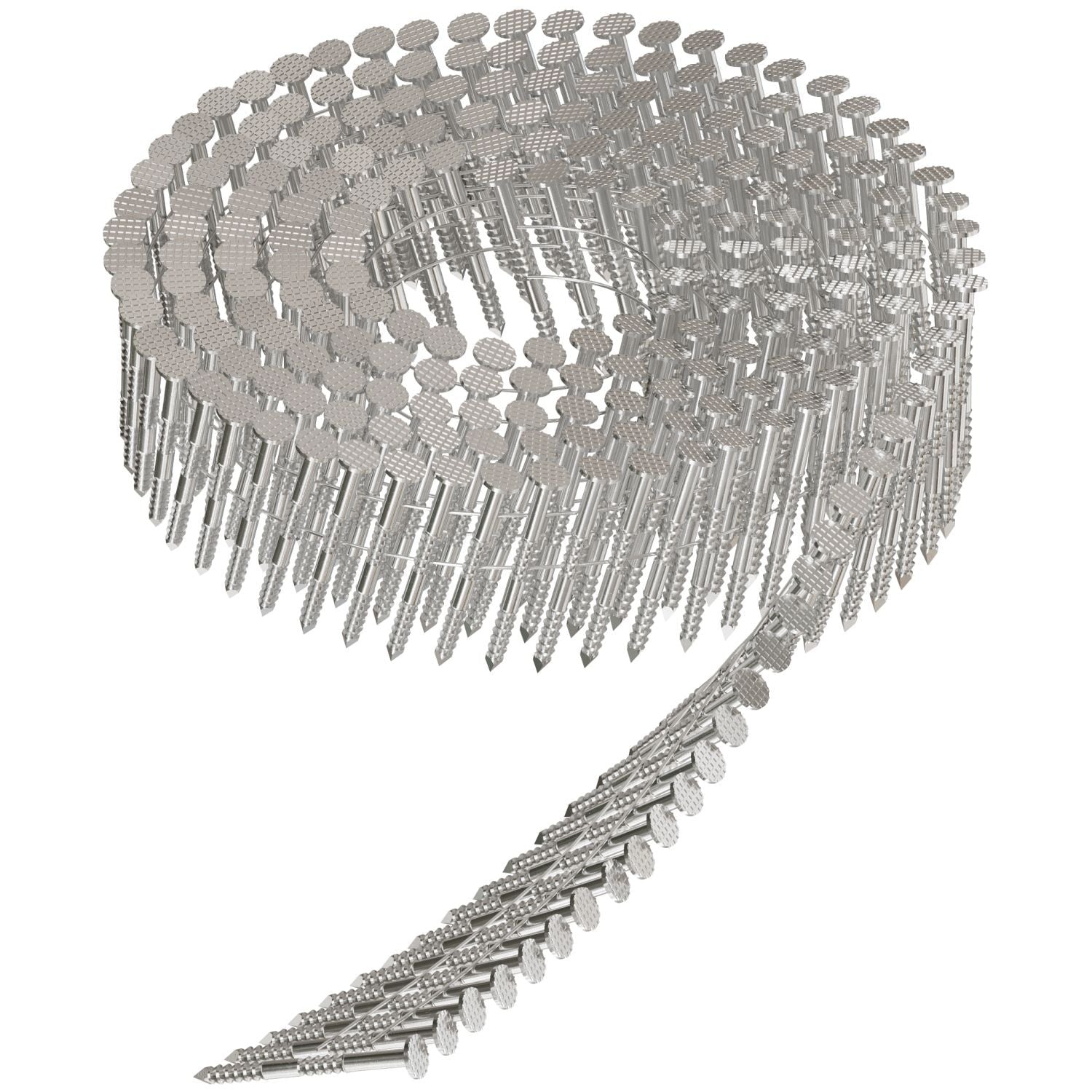 Simpson Strong-Tie S13A125SNBP 15° Wire Coil, Full Round Head, Ring-Shank Siding Nail, 1-1/4-in. Type 304, 1500-Pack