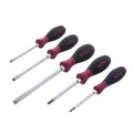 Wiha 53075 5-Piece SoftFinish X Heavy Duty Slotted and Phillips Screwdriver Set