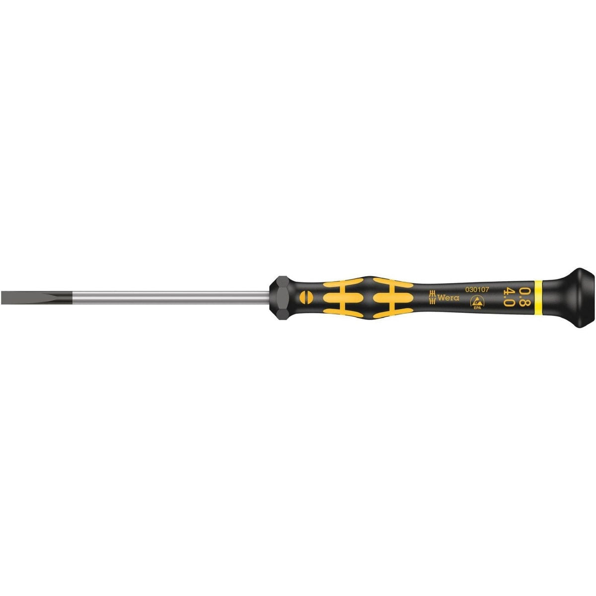 Wera 1578 A Esd Kraftform Micro Screwdriver For Slotted Screws, 0.80x4x80-mm.