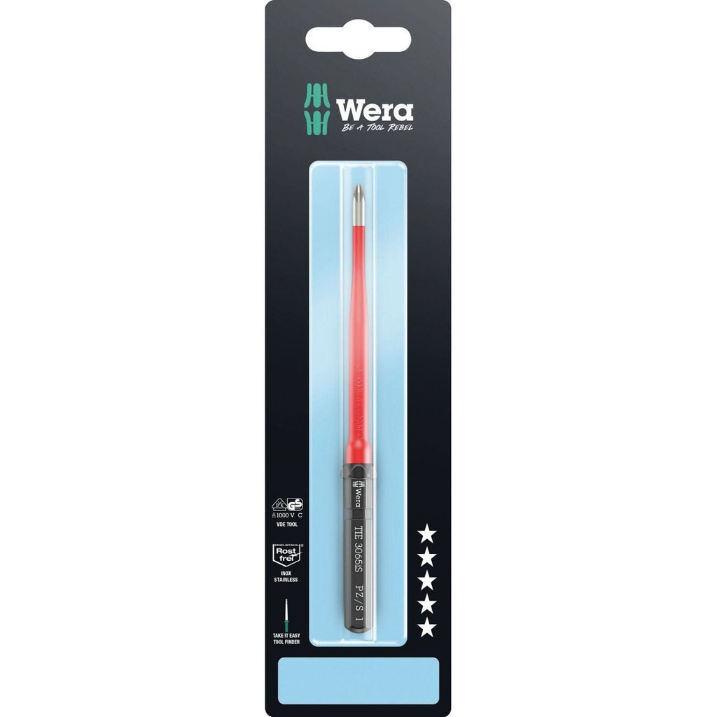 Wera Kraftform Kompakt VDE 3065 Is Pz/S Take It Easy SB, Stainless Steel, # 1x157-mm.
