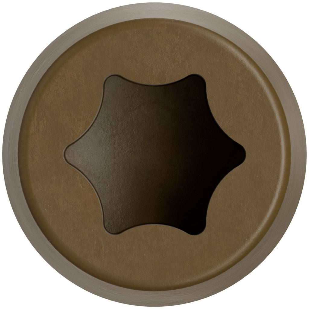 Simpson Strong-Tie Deck-Drive DCU COMPOSITE Collated Screw, #10 x 2-3/4-in. Quik Guard Brown 01, 1000-Pack (DCU234SBR01)
