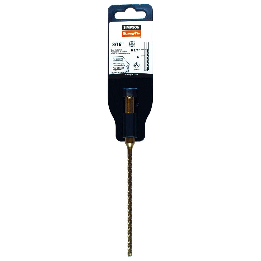 Simpson Strong-Tie MDPL01806S 3/16-in. x 6-1/4-in. SDS-plus Shank Solid-Tip Carbide Drill Bit