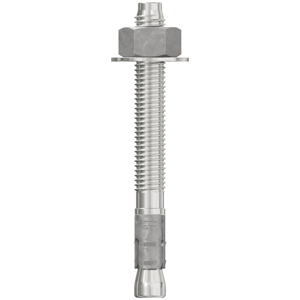 Simpson Strong-Tie STB2-50434S4F25 Strong-Bolt 2, 1/2-in. x 4-3/4-in. Type 304 Stainless-Steel Wedge Anchor, Fully Assembled, 25-Pack
