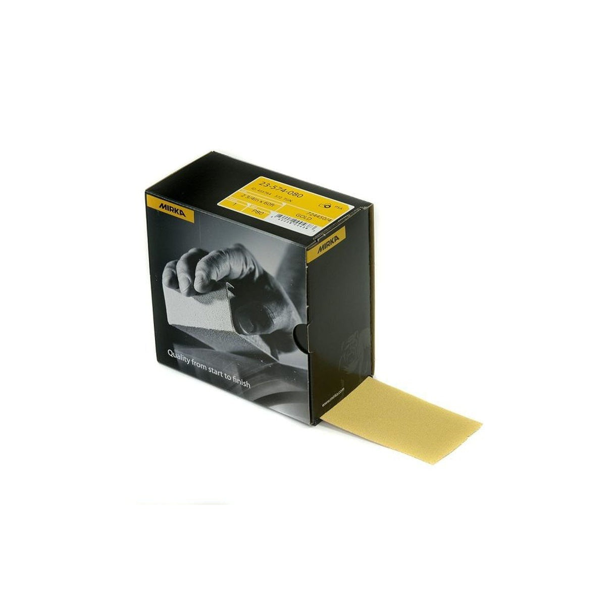 Mirka Gold 2-3/4-in. x 60-ft. P80 Sanding Roll for High-Speed Sanding (23-574-080)