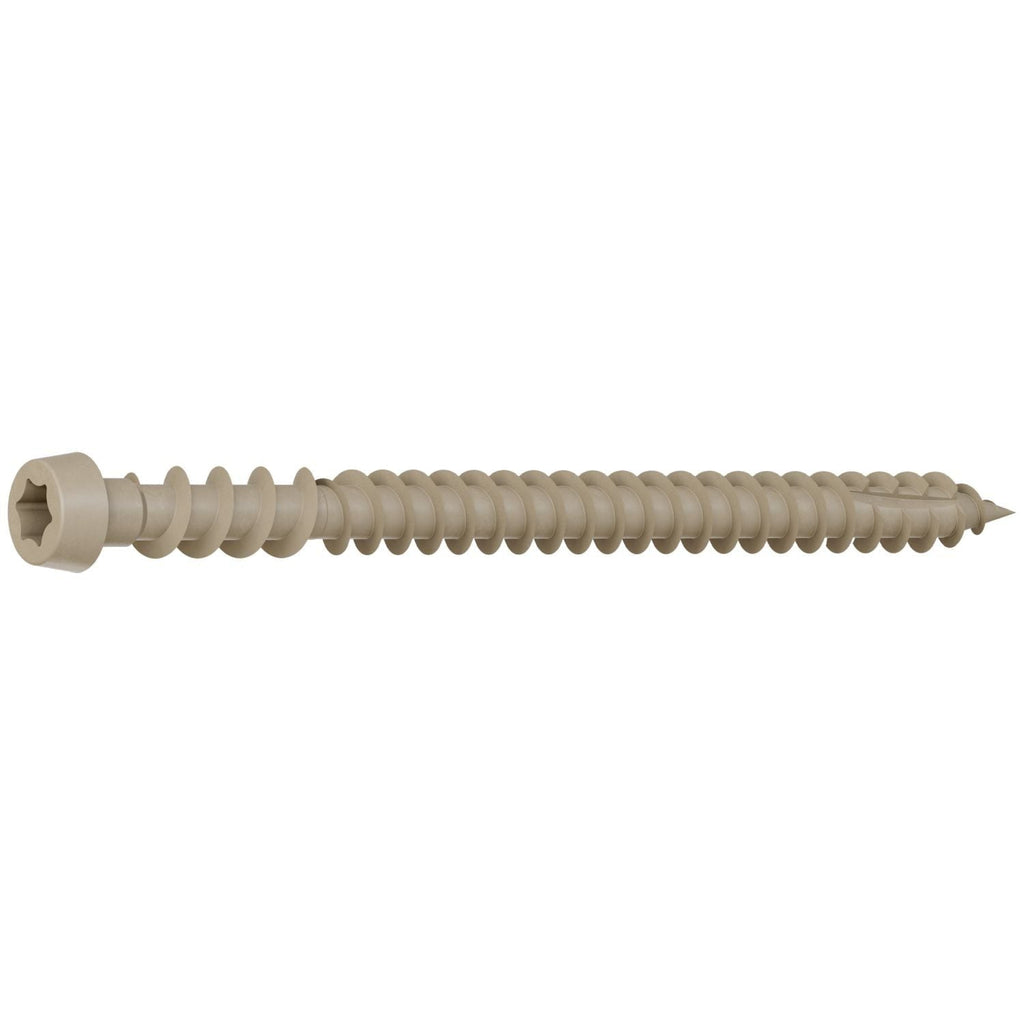 Simpson Strong-Tie DCU234TN02MB Deck-Drive DCU COMPOSITE Screw, #10 x 2-3/4-in. T20, Quik Guard, Tan 02, 1750-Pack
