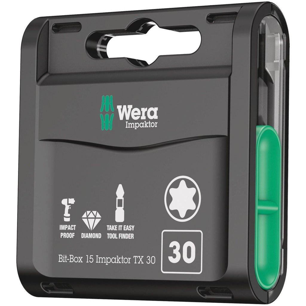 Wera Bit-Box 15 Impaktor Tx, Torx 30x25-mm., 15-Pieces
