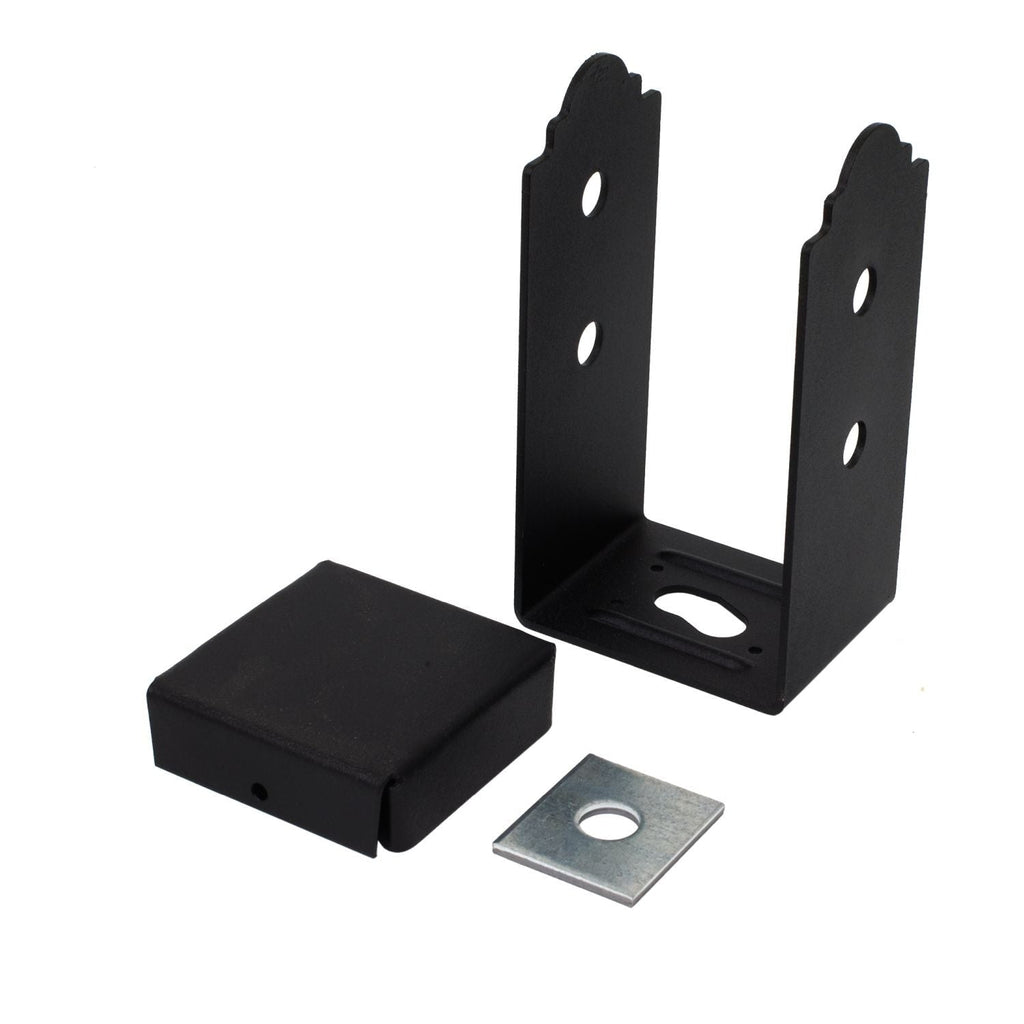 Simpson Strong-Tie APB44R Outdoor Accents Mission Collection ZMAX, Black Powder-Coated Post Base for 4x4 Rough