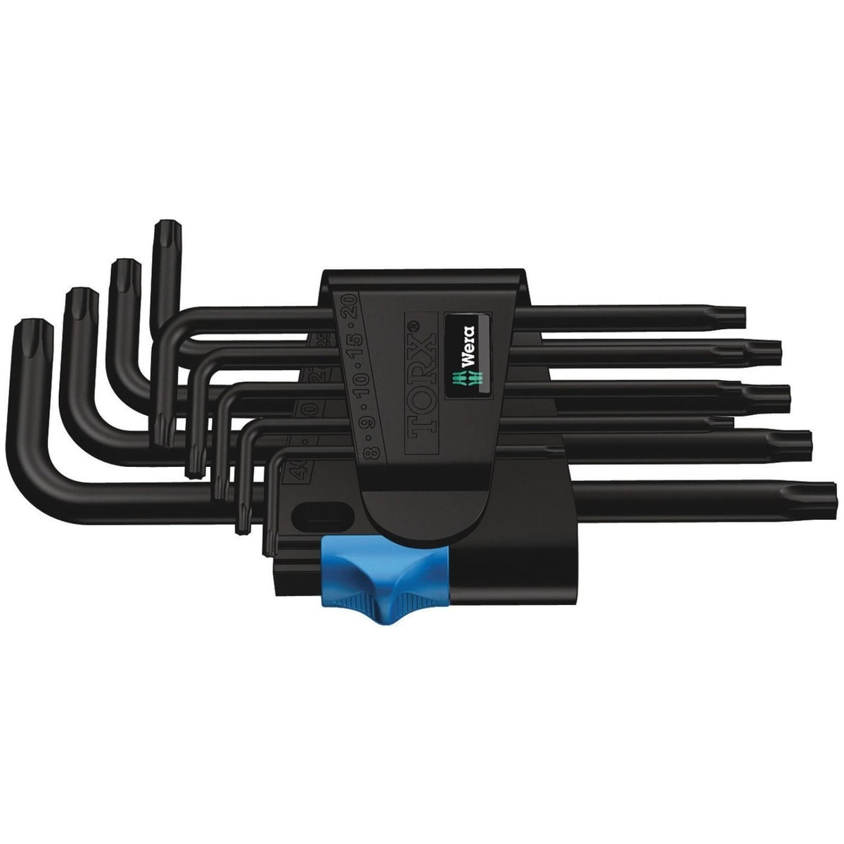 Wera 967/9 Torx Hf 1 L-Key Set With Holding Function, Blacklaser, 9-Pieces