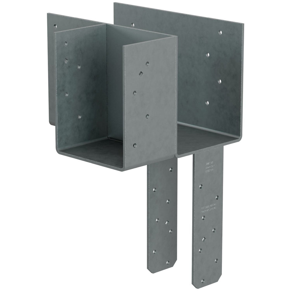 Simpson Strong-Tie L-Shape End Column Cap for 6x Beams, 6x Post w/ SDS Screws, Skewed Right (ECCLRQ666SDS)
