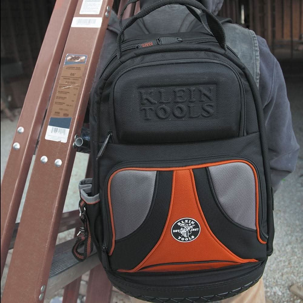 Klein 55421BP14 Tradesman Pro Tool Bag Backpack, 39 Pockets, Black, 14-Inch with Pro Folding Hex Key Set (PROMO)