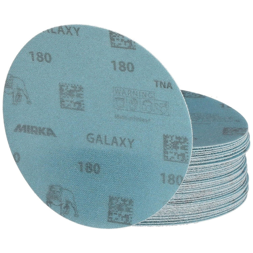 Mirka Galaxy 5-in. 180 Grit Hook and Loop Sanding Discs, 50-Pack (FY-612-180)