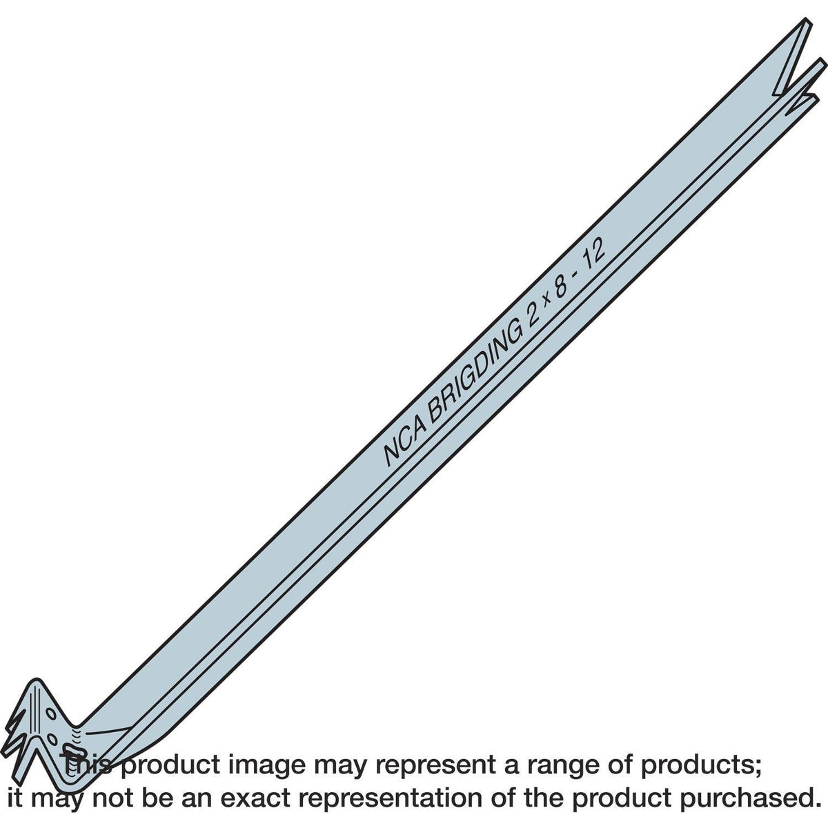 Simpson Strong-Tie NCA2X8-16 NCA 20-Gauge Galvanized Nailless Bridging for 2x8 and 2x14