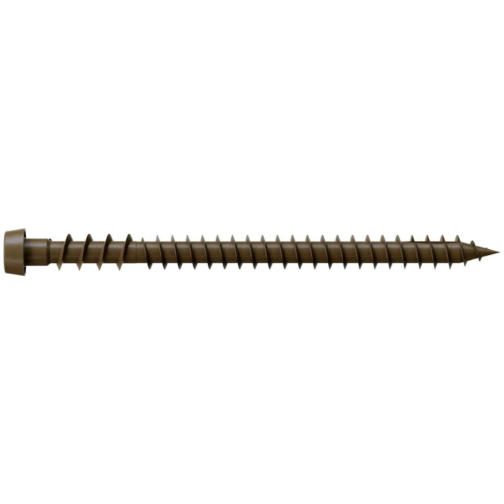 Simpson Strong-Tie Deck-Drive DCU COMPOSITE Collated Screw, #10 x 2-3/4-in. Quik Guard Brown 01, 1000-Pack (DCU234SBR01)