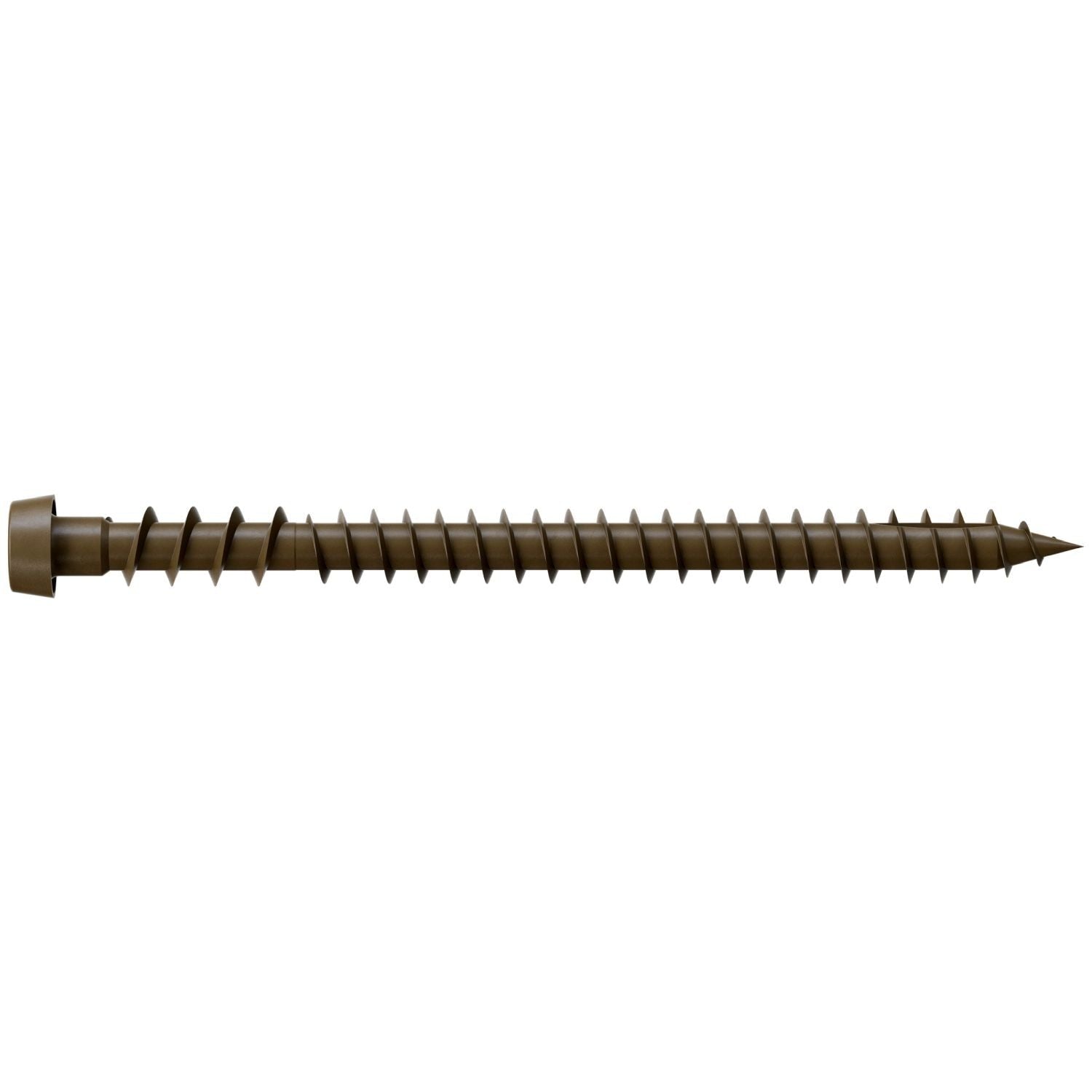 Simpson Strong-Tie Deck-Drive DCU COMPOSITE Collated Screw, #10 x 2-3/4-in. Quik Guard Brown 01, 1000-Pack (DCU234SBR01)