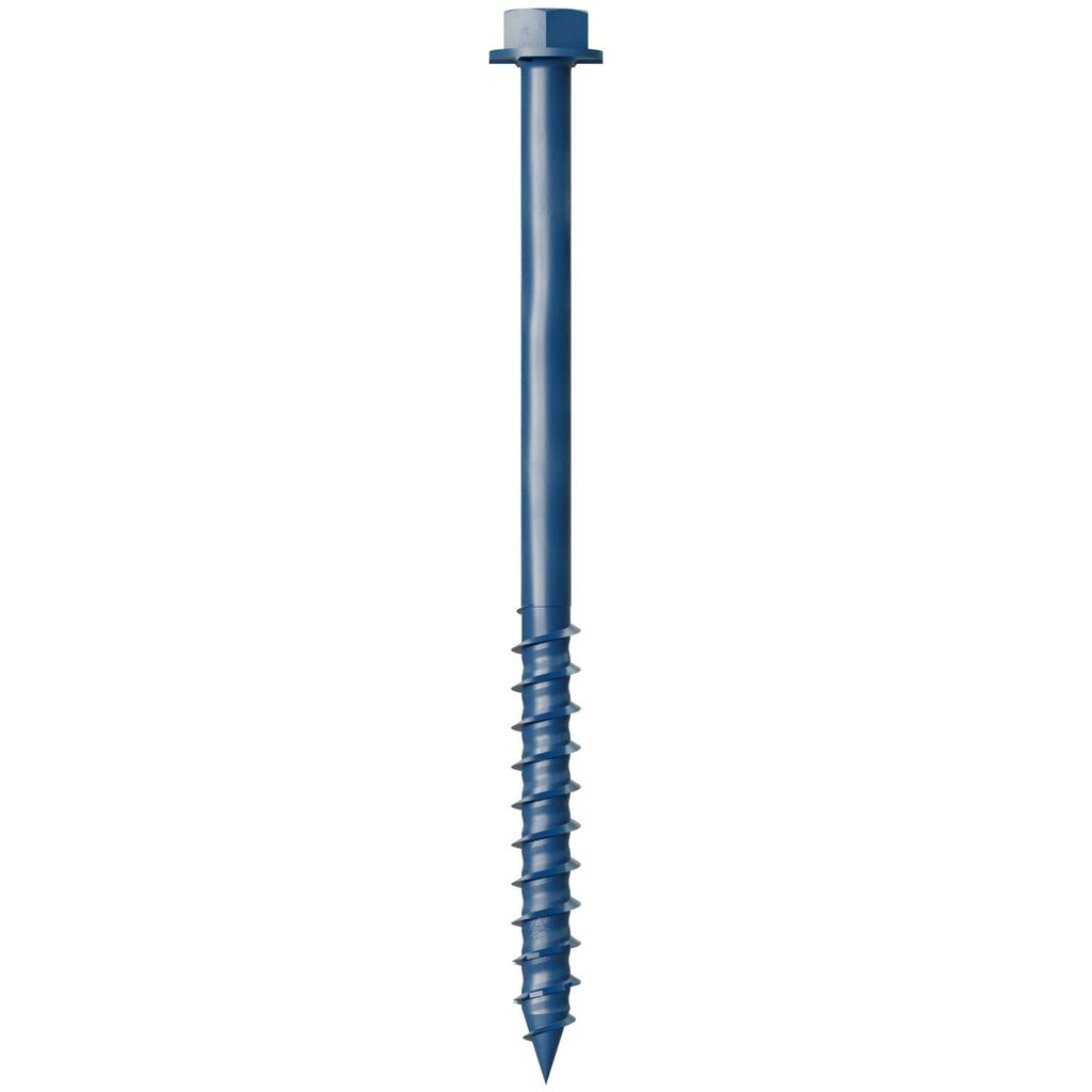Simpson Strong-Tie TNT25334HC75 Titen Turbo, 1/4-in. x 3-3/4-in. Hex-Head Concrete and Masonry Screw, Blue, 75-Pack