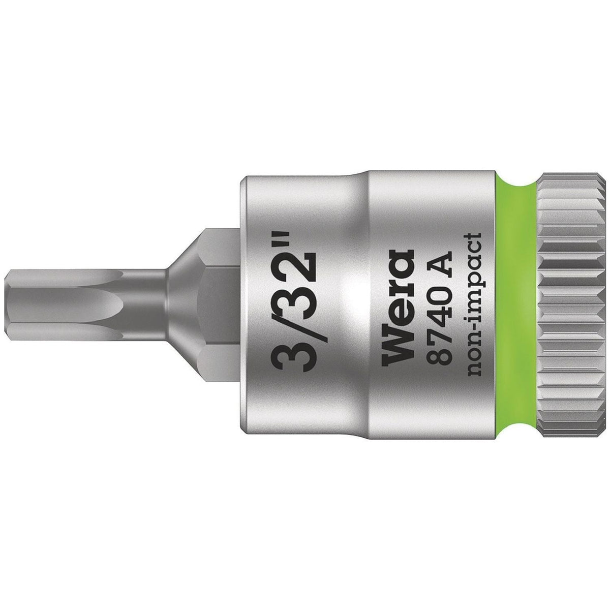 Wera 8740 A Zyklop Bit Socket, 1/4-in. Drive, 3/32-in.x28-mm.