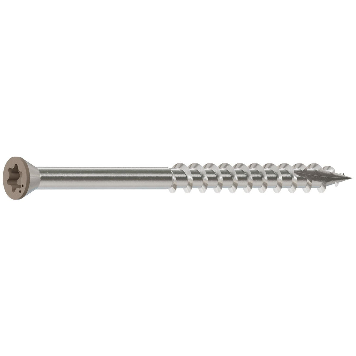 Simpson Strong-Tie S07225FTBGR01 Trim-Head Screw, 6-Lobe Drive, #7 x 2-1/4-in. T-15 Type 305, Gray 01, 1750-Pack