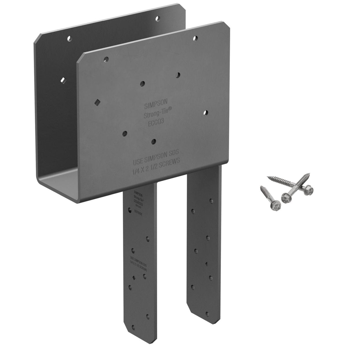 Simpson Strong-Tie ECCQ3-4SDS2.5 ECCQ End Column Cap for 3-1/8-in. Beam, 4x Post, with Strong-Drive SDS Screws