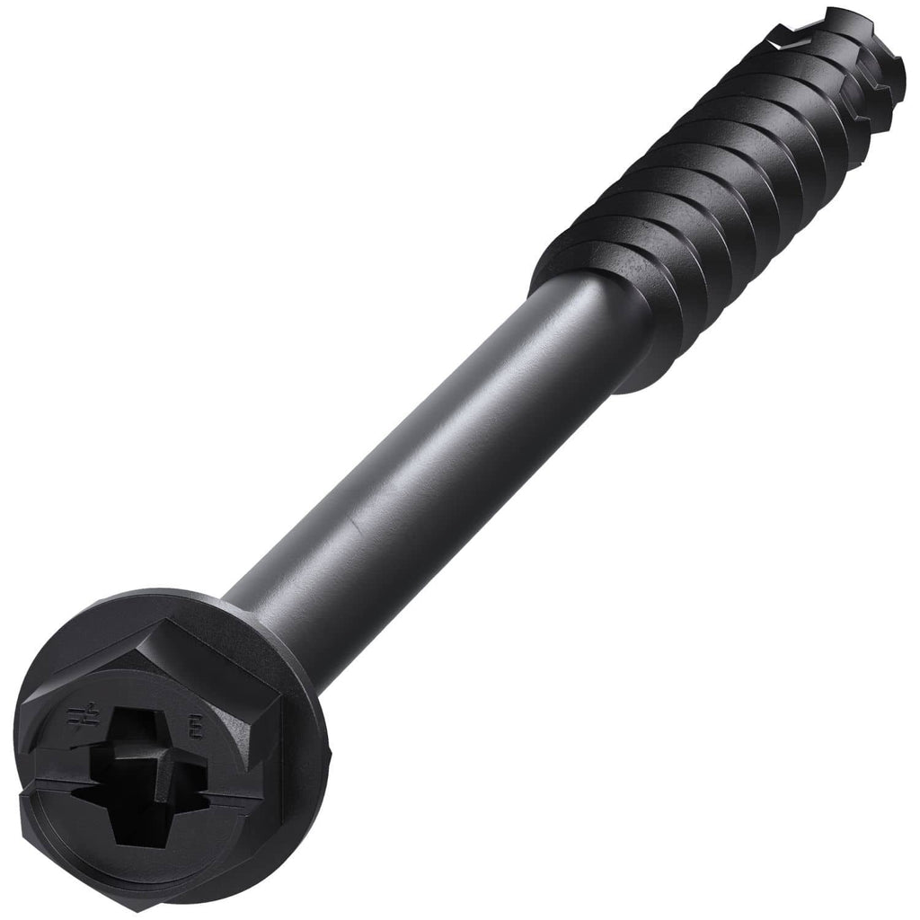 Simpson Strong-Tie TNTBL25334H Titen Turbo, 1/4-in. x 3-3/4-in. Hex-Head Concrete and Masonry Screw, Black, 100-Pack