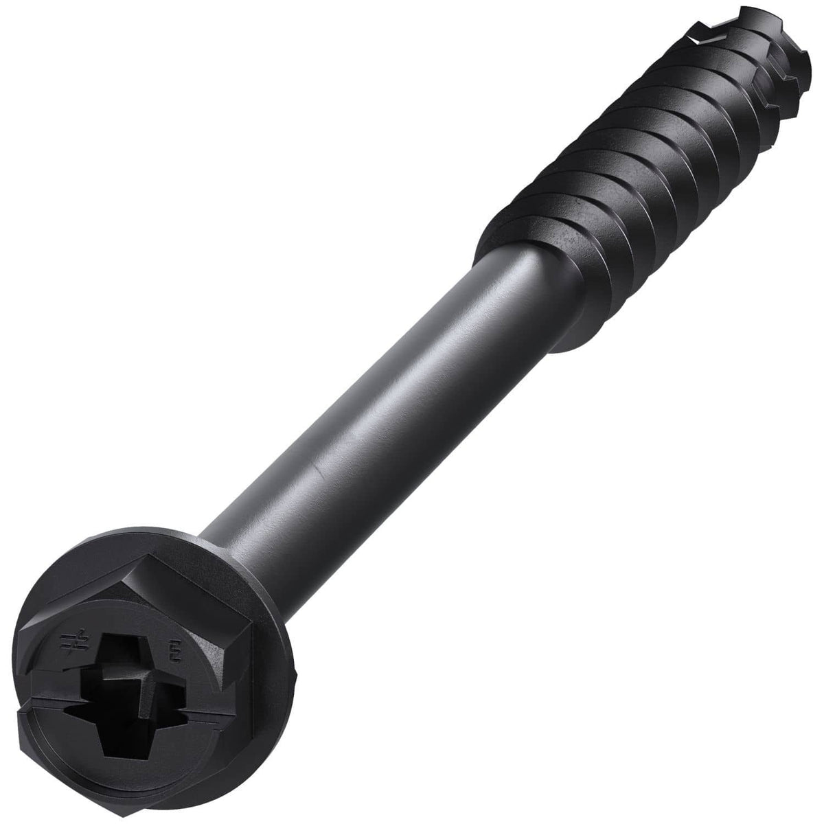 Simpson Strong-Tie TNTBL25334H Titen Turbo, 1/4-in. x 3-3/4-in. Hex-Head Concrete and Masonry Screw, Black, 100-Pack