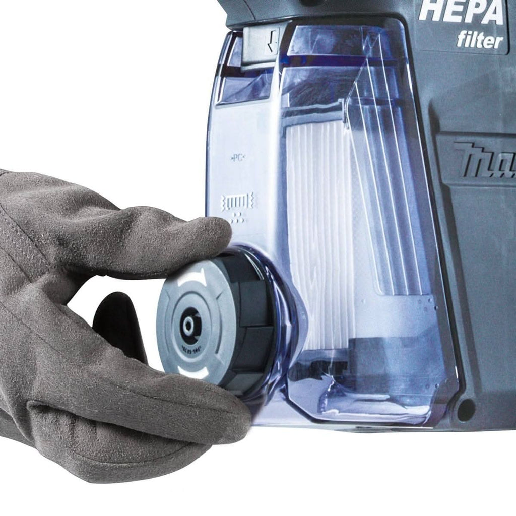 Makita DX12 Dust Extractor Attachment with HEPA Filter Cleaning Mechanism