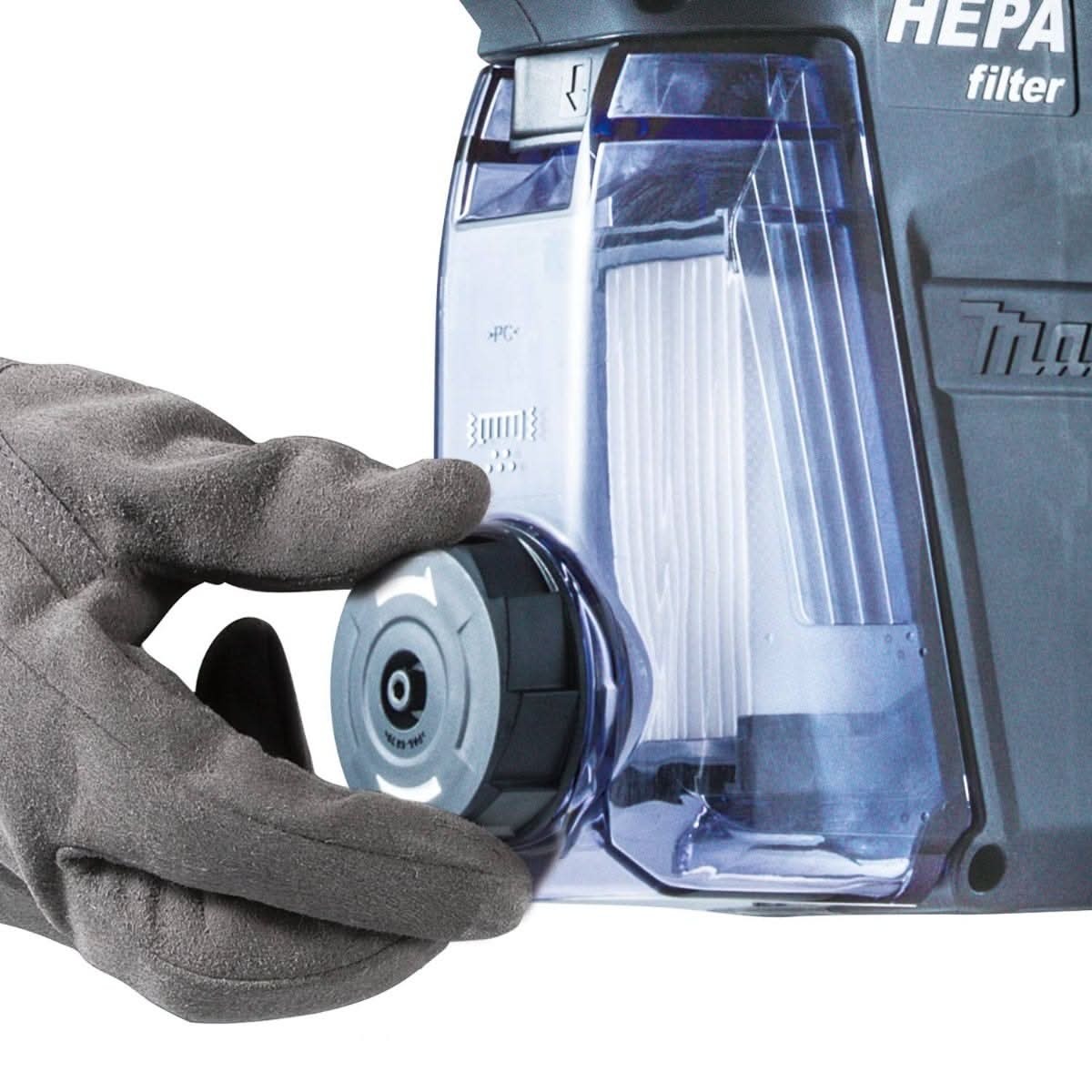 Makita DX12 Dust Extractor Attachment with HEPA Filter Cleaning Mechanism