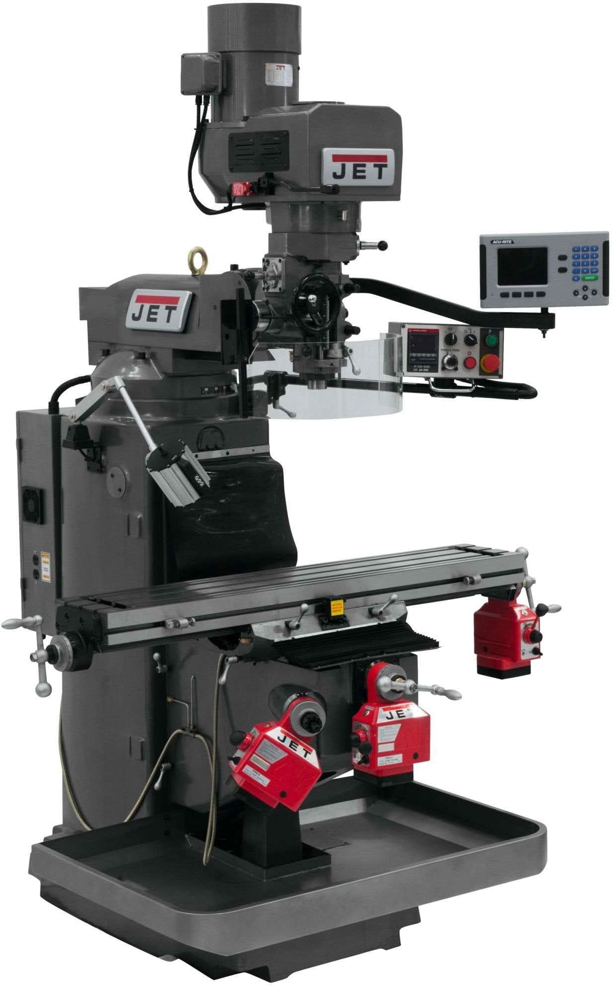 Jet Tools 690524 JTM-949EVS Mill With Acu-Rite 200S DRO With X, Y and Z-Axis Powerfeeds