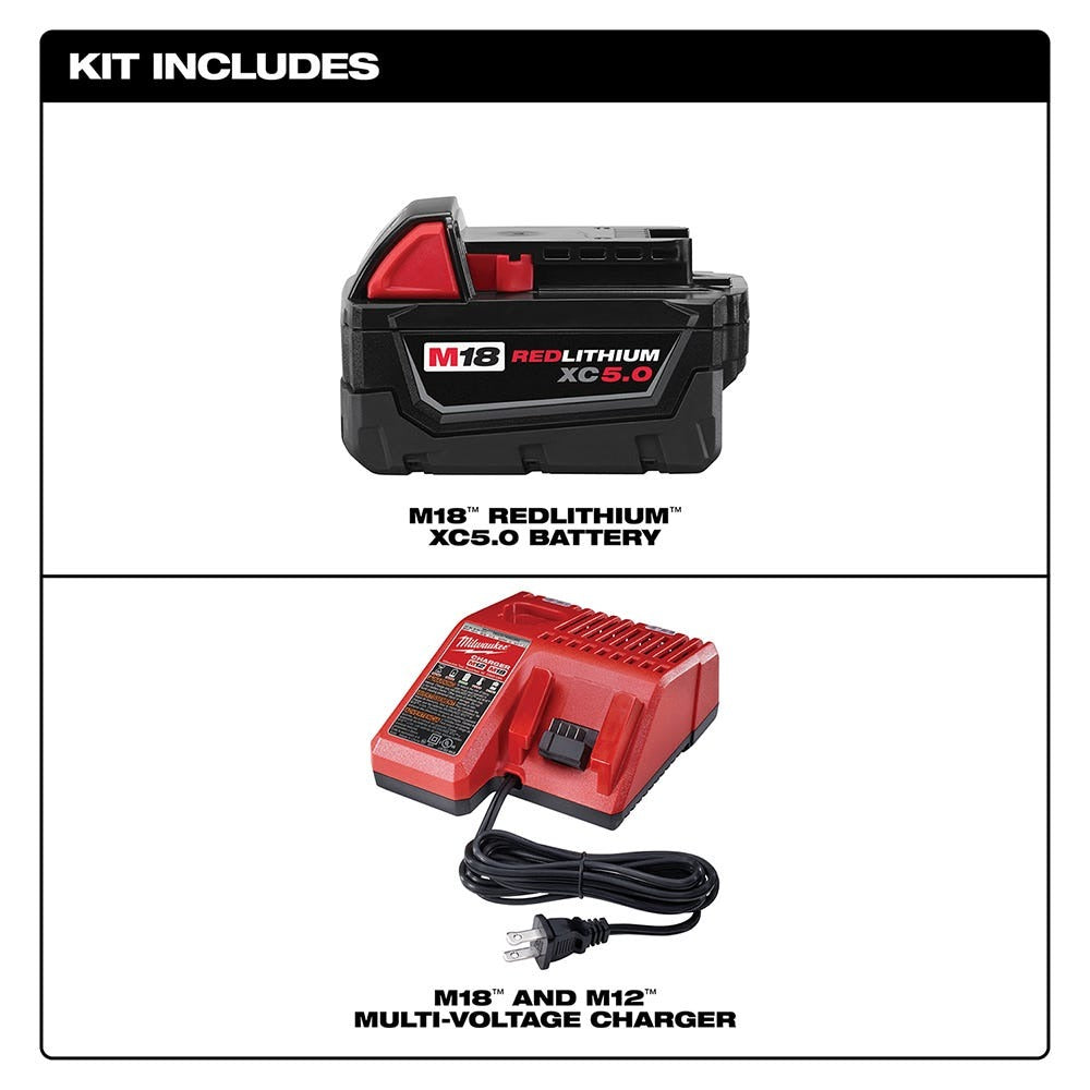 Milwaukee 0887-20 M18 Brushless 570-MPH Precision Blower 5.0Ah Kit