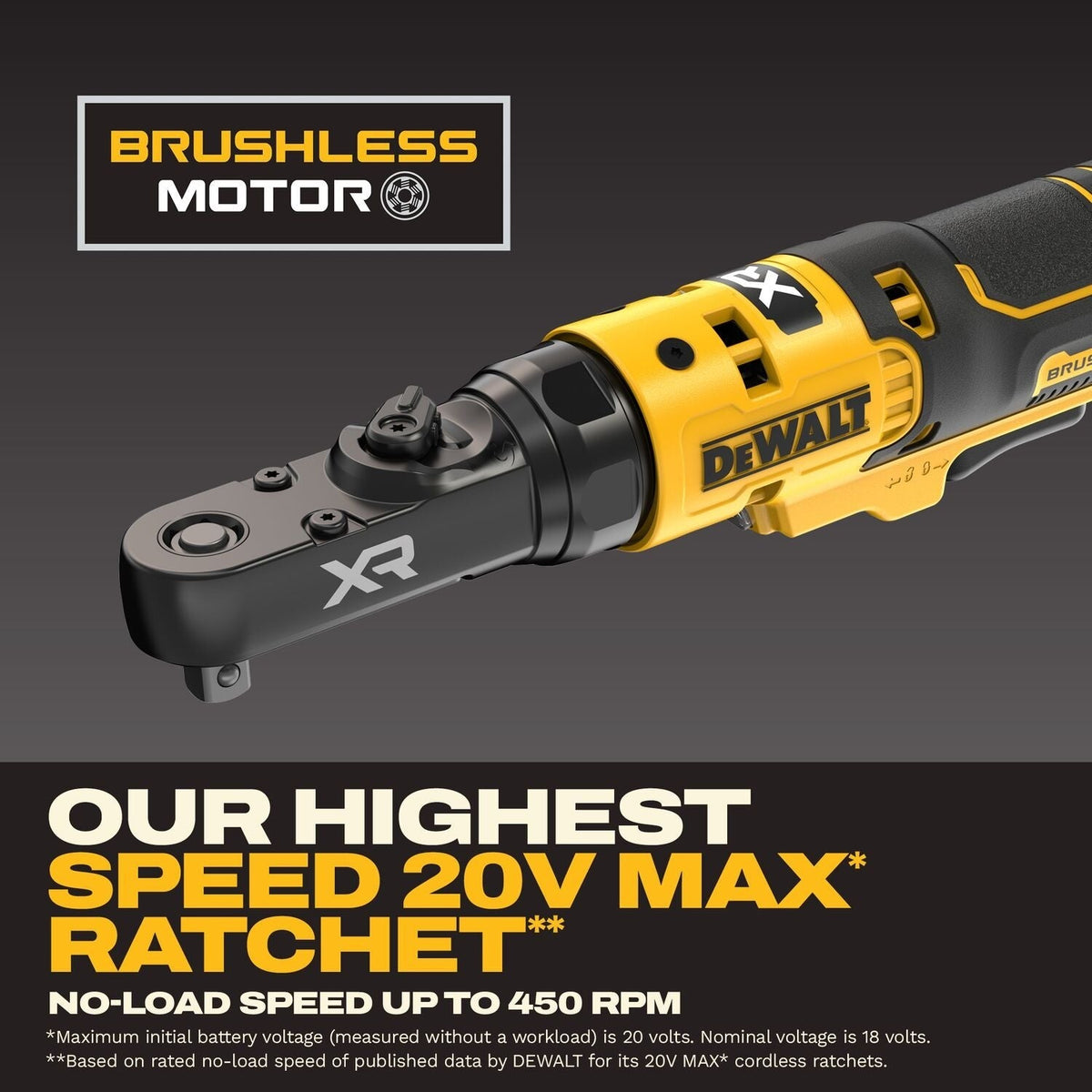 DeWALT DCF520B 20V MAX XR Brushless 1/4-in. & 3/8-in. Sealed Head Ratchet w/ 5.0Ah Battery