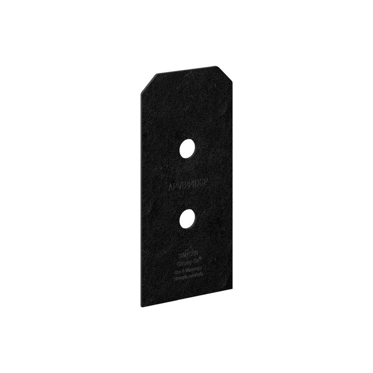 Simpson Strong-Tie APVB44DSP Outdoor Accents Avant Collection ZMAX, Black Post Base Side Plate for 4x, 2-Pack