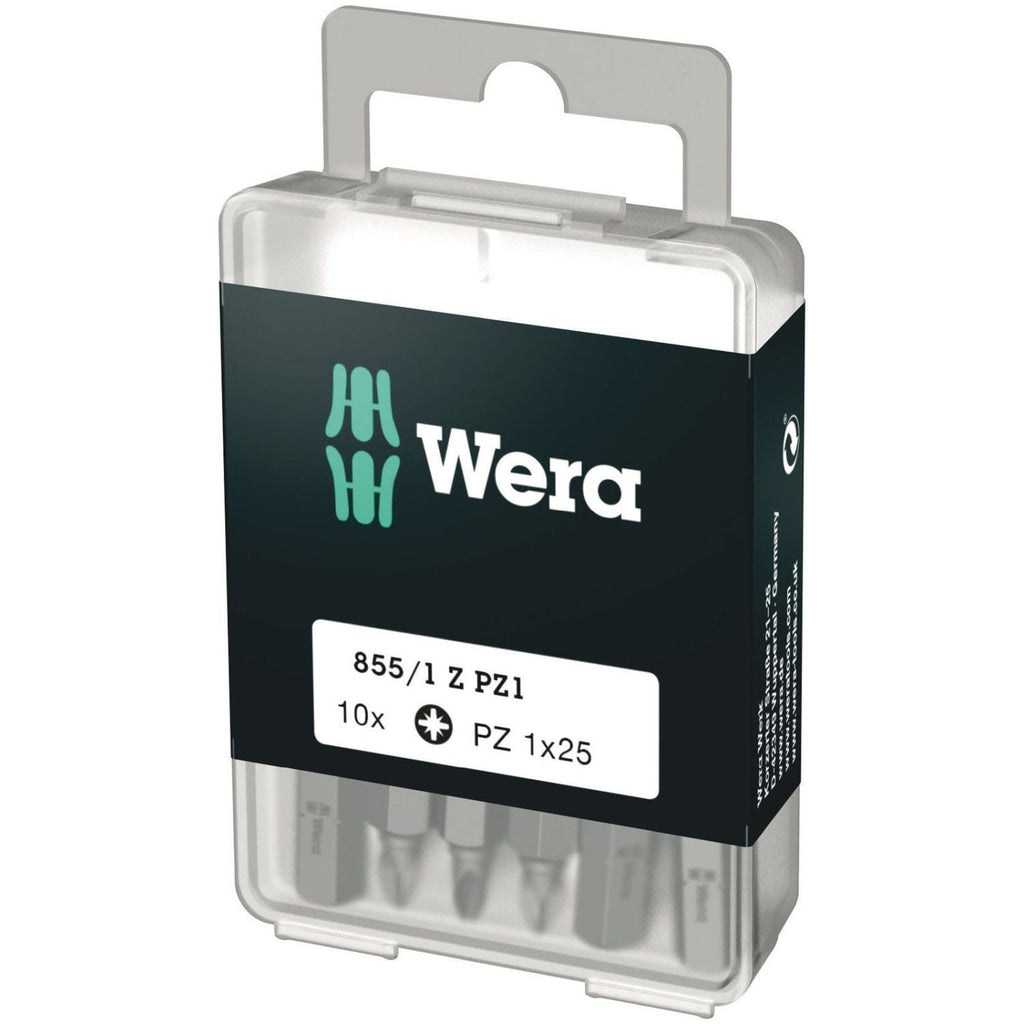 Wera 855/1 Z Diy Bit, Pz 1x25-mm., 10-Pieces