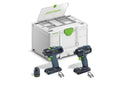 Festool 18V TPC 18/4 Cordless Drill Driver and TID 18 Cordless Impact Driver BASIC with Systainer (578830)