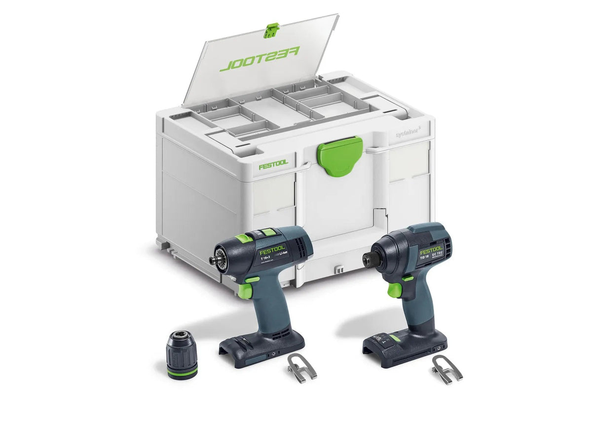 Festool 18V TPC 18/4 Cordless Drill Driver and TID 18 Cordless Impact Driver BASIC with Systainer (578830)