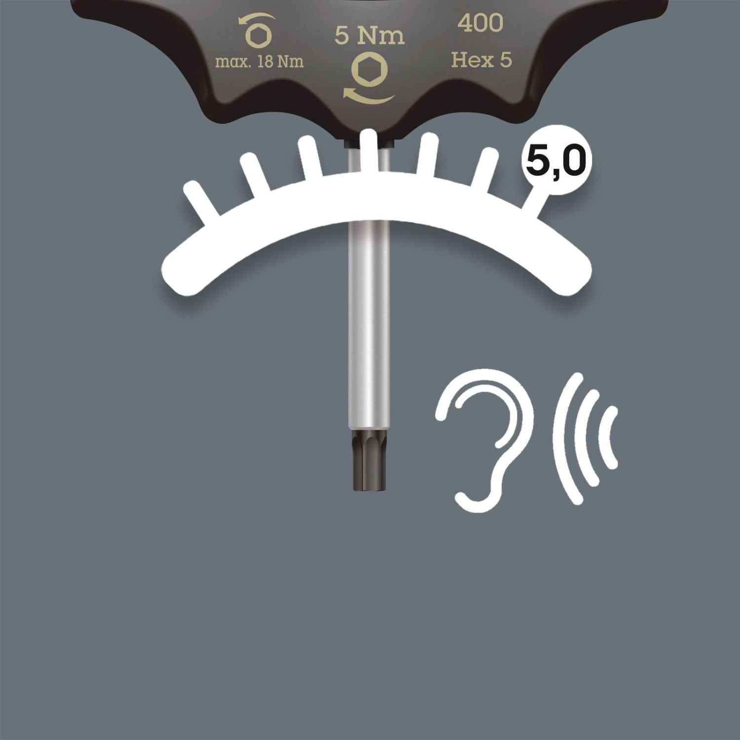 Wera 400 Hex Torque-indicator, 4-mm.x4.0 Nm