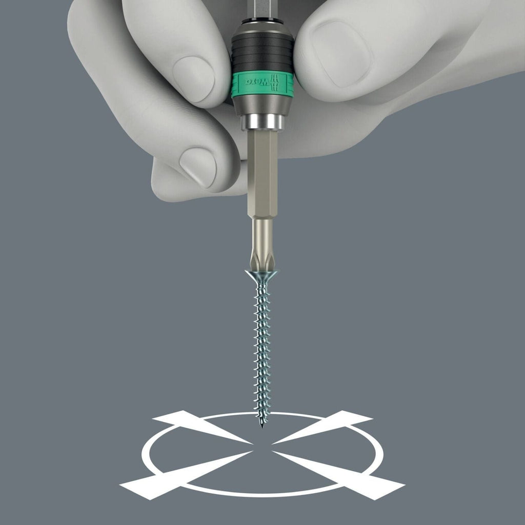 Wera 817 R Bitholding Screwdriver With Rapidaptor Quick-Release Chuck, 1/4-in.x133-mm.