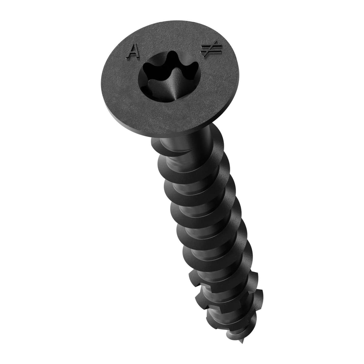 Simpson Strong-Tie TNTBL18134TF Titen Turbo, 3/16-in. x 1-3/4-in. 6-Lobe Flat-Head Concrete and Masonry Screw, Black, 100-Pack