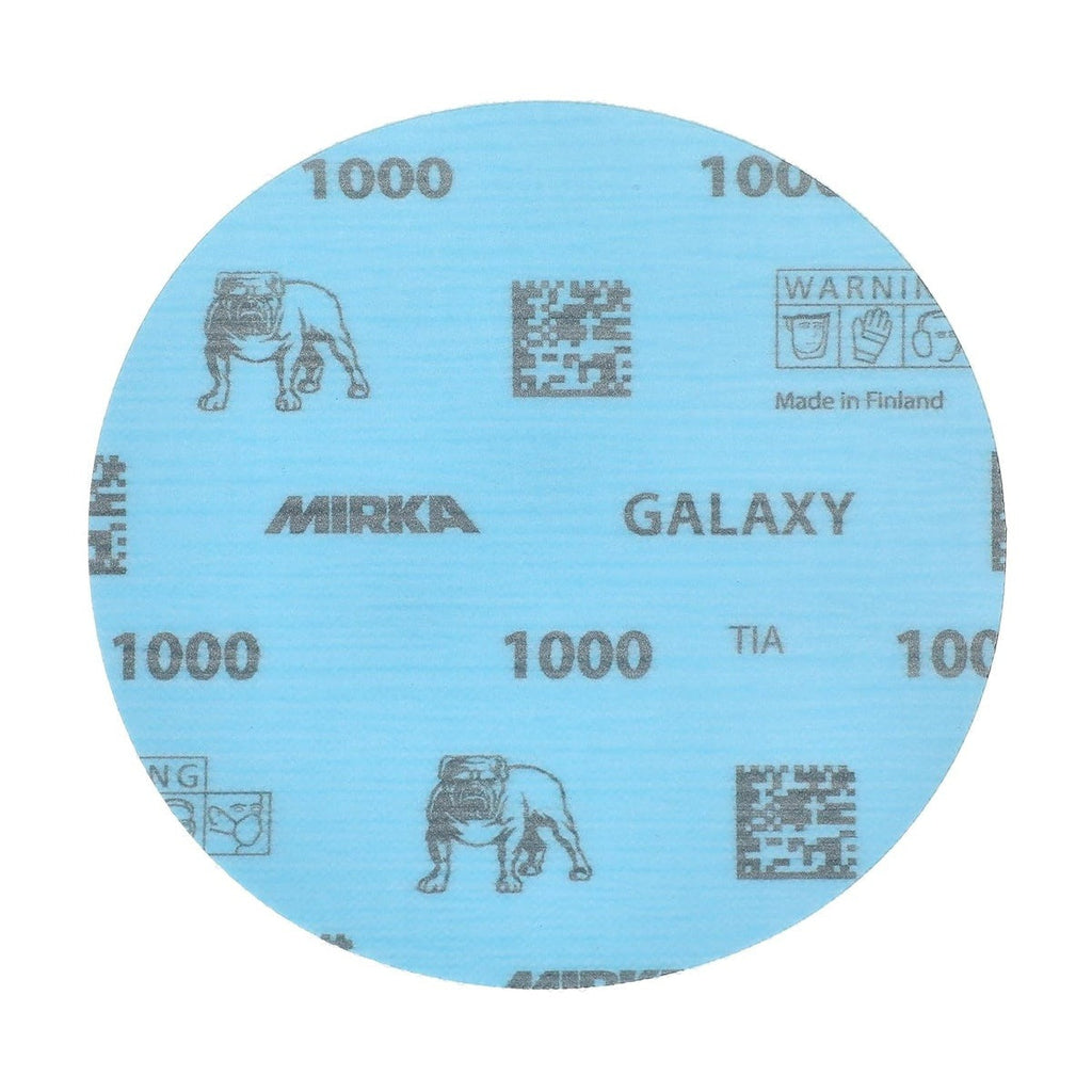 Mirka Galaxy 5-in. 1000 Grit Hook and Loop Sanding Discs, 50-Pack, No-Hole for Random Orbital Sanders (FY-612-1000)